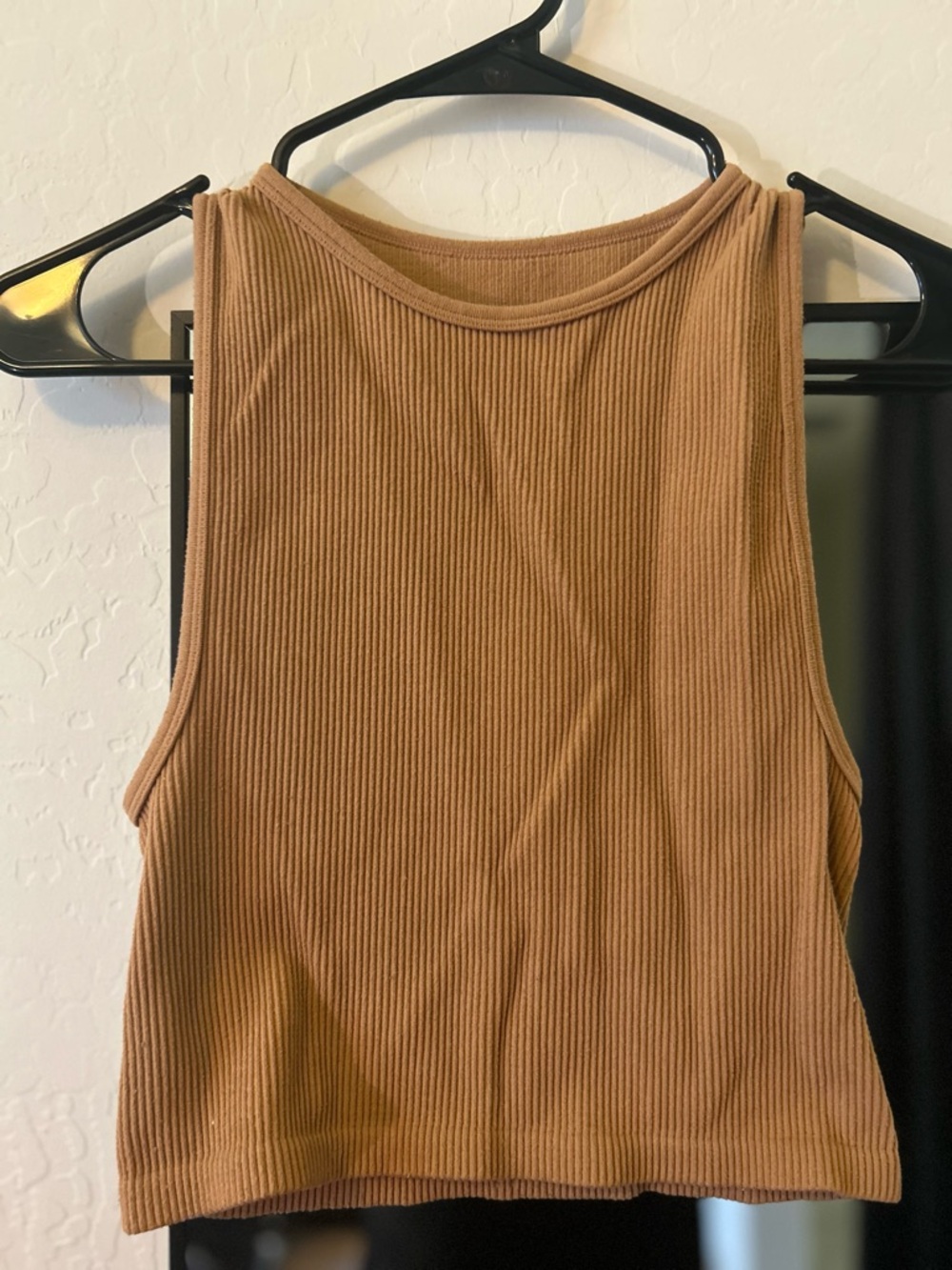 Ribbed Tank Top - Camel Brown